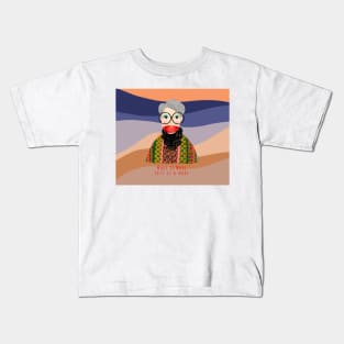 A chic multi color Iris Apfel inspired Items Kids T-Shirt